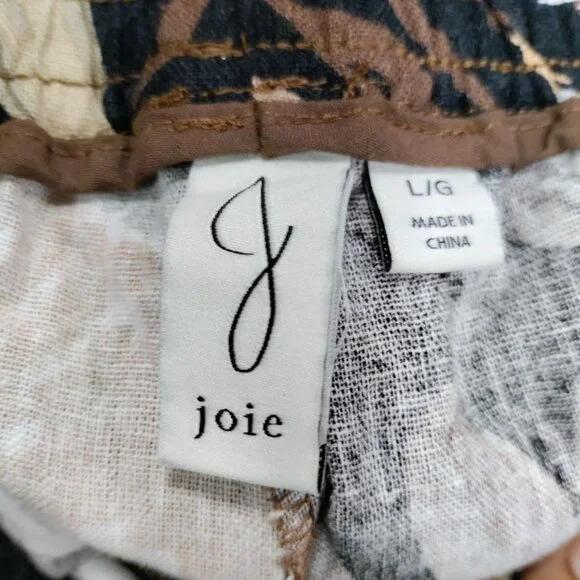 Joie Womens Linen Flowh Boho Artsey Floral Drawstring Pants L - Picture 3 of 13